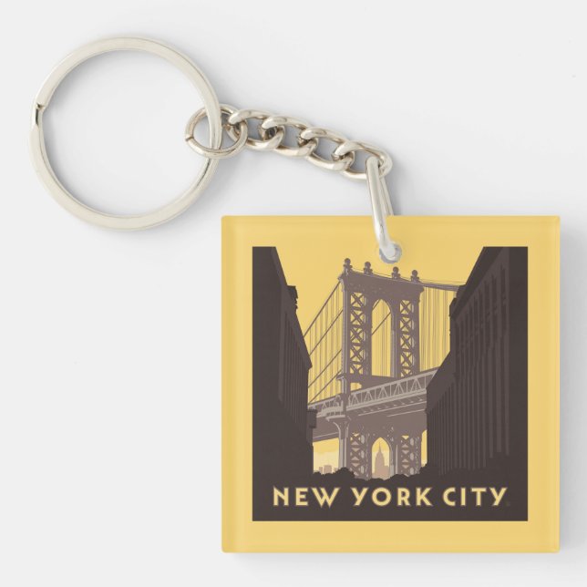 New York City | Brooklyn Bridge Key Ring (Front)