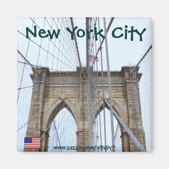 New York City Brooklyn bridge magnet design (Front)