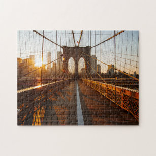 New York City Brooklyn Bridge Sunrise Jigsaw Puzzle
