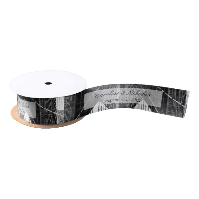 New York City Brooklyn Bridge Wedding Satin Ribbon (Spool)