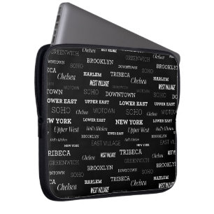 New York City, Brooklyn, Chelsea Neighbourhoods Laptop Sleeve