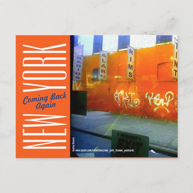 New York City-Brooklyn Streets Postcard (Front)