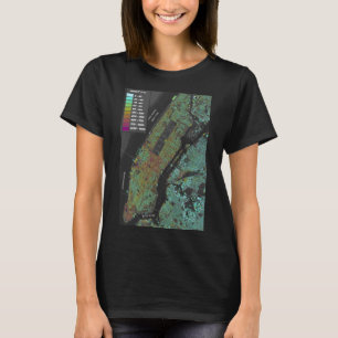 New York City Building Height Map Sticker T-Shirt