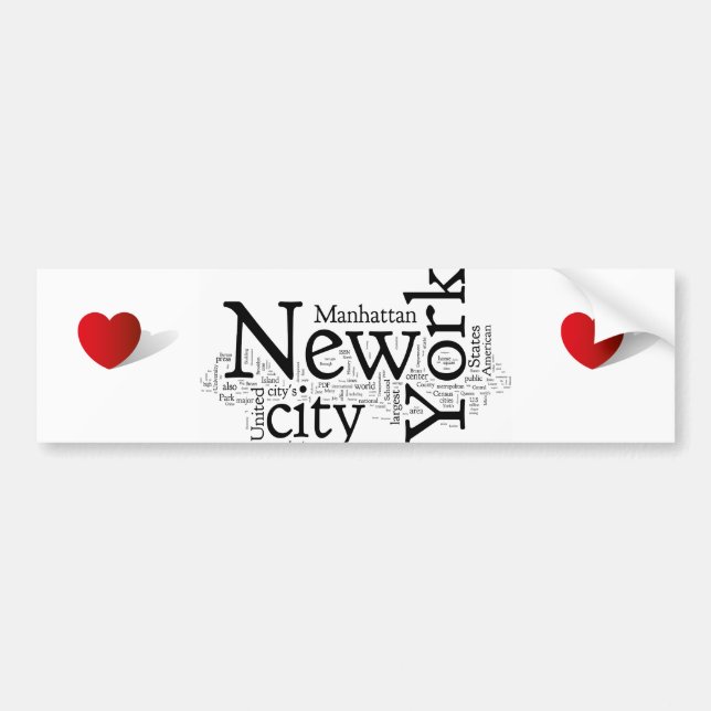 New York City Bumper Sticker (Front)