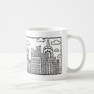 New York City Cartoon Skyline Mug