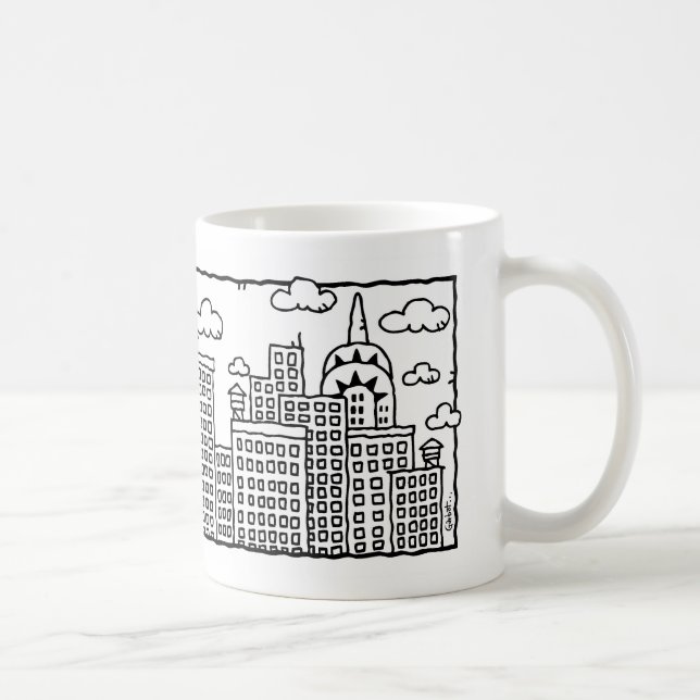 New York City Cartoon Skyline Mug (Right)