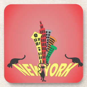New York city cat Coaster