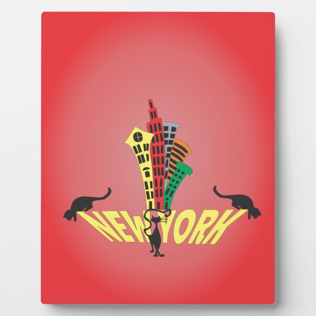 New York city cat Plaque (Front)