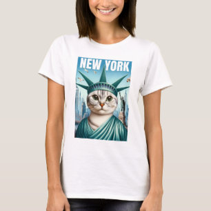 New York City Cat Statue of Liberty T-Shirt – Fun 