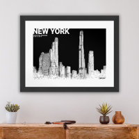 New York City Cental Park Skyline Travel Sketch