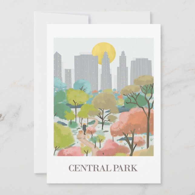 New York City, Central Park Greeting Cards (Front)