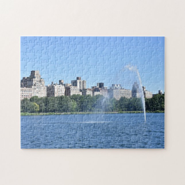New York City Central Park Reservoir Photograph Jigsaw Puzzle (Horizontal)