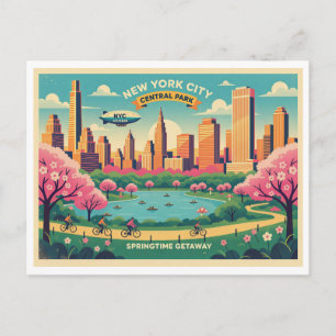New York City, Central Park Springtime   Postcard