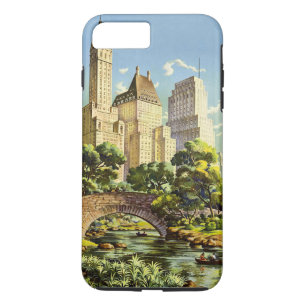 New York City Central Park Vintage Poster iPhone 8 Plus/7 Plus Case