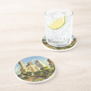 New York City Central Park Vintage Poster Coaster