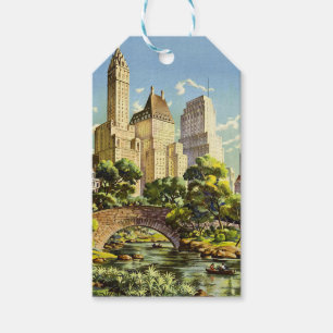 New York City Central Park Vintage Poster Gift Tags