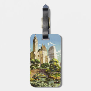 New York City Central Park Vintage Poster Luggage Tag