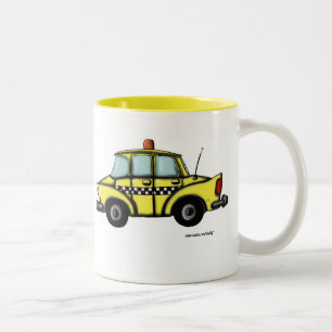 New York City Chequered Cab Two-Tone Coffee Mug