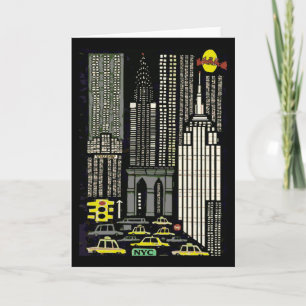 New York City, Christmas  Abstract Holiday Card