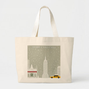 New York City Christmas   Iconic City Large Tote Bag