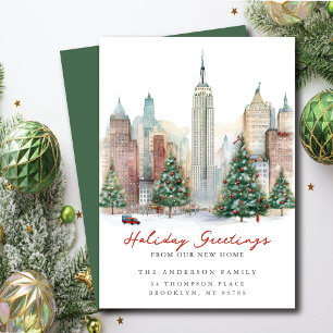 New York City Christmas New Address Announcement