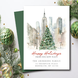 New York City Christmas New Address Announcement