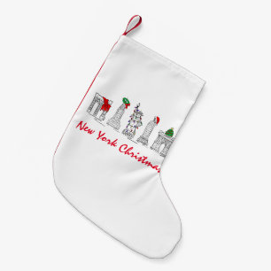 New York City Christmas NYC Landmarks Holiday Xmas Small Christmas Stocking