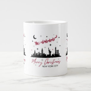 New York City Christmas Trip, Merry Christmas New  Large Coffee Mug