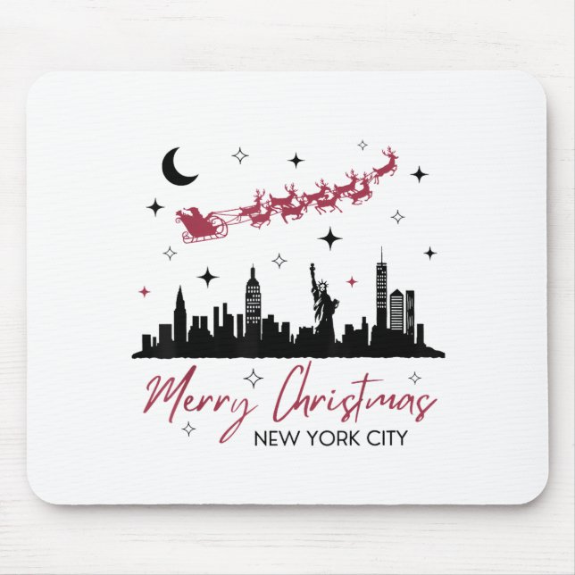 New York City Christmas Trip, Merry Christmas New  Mouse Pad (Front)