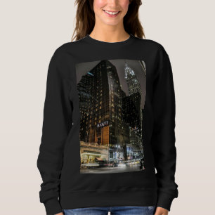 New York City Chrysler Building Night Skyline Urba Sweatshirt