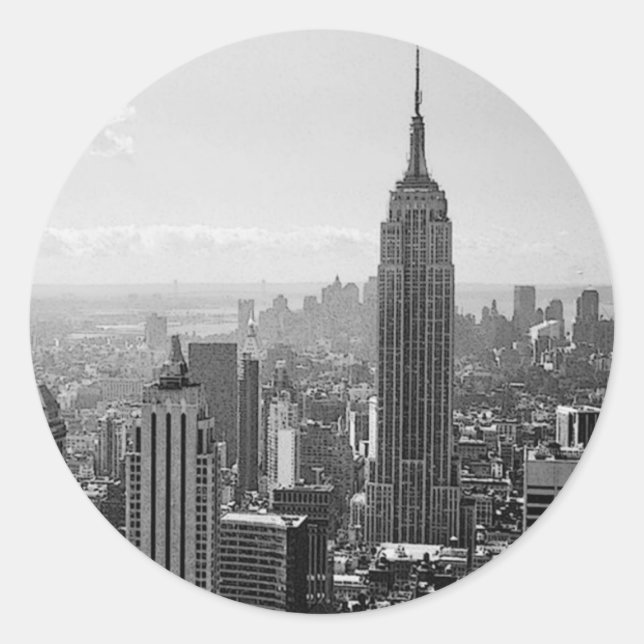 New York City Classic Round Sticker (Front)