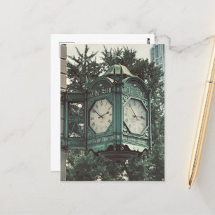 New York City Clock   Urban Souvenir Postcard