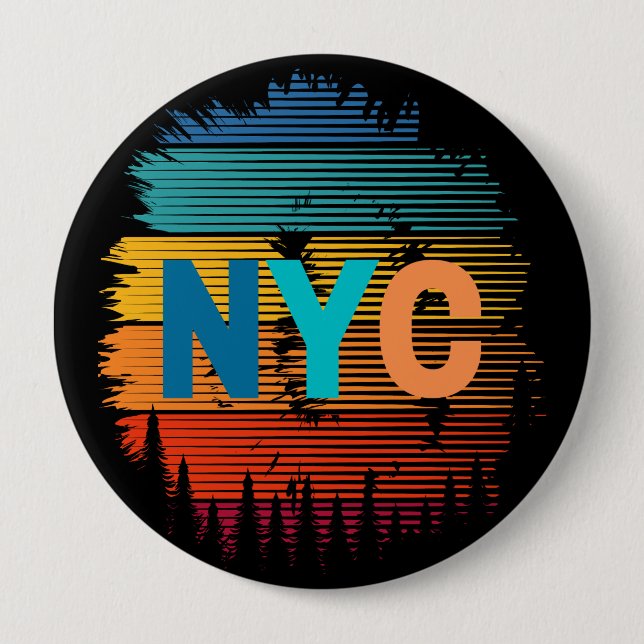 New York City Colourful Button (Front)