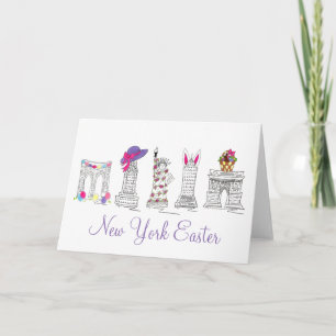 New York City Easter NYC Landmarks Architecture Holiday Card