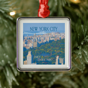 New York City   Enjoy Central Park Metal Ornament