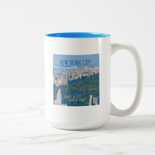 New York City | Enjoy Central Park Two-Tone Coffee Mug (Right)