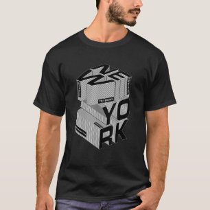 New York City Five Boroughs Urban Typography T-Shirt