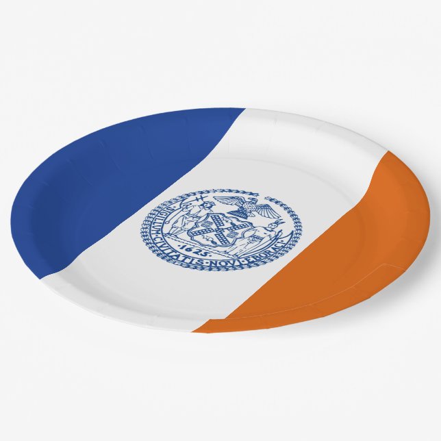 New York city flag Paper Plate (Angled)