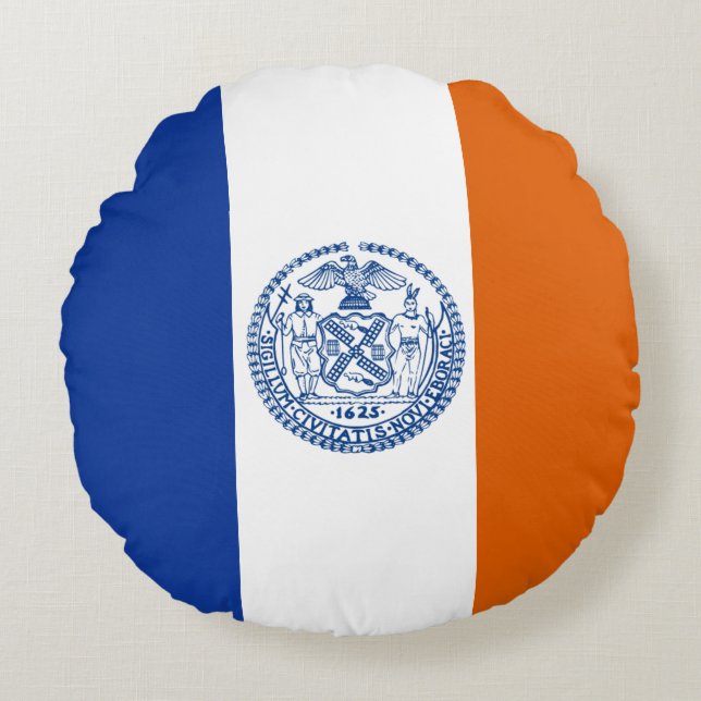 New York City flag Round Cushion (Front)