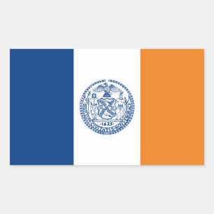 new york city flag united states america country rectangular sticker