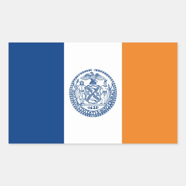 new york city flag united states america country rectangular sticker (Front)
