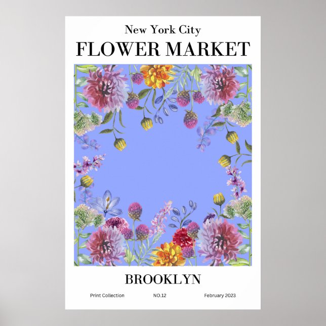 New York City Flower Market Brooklyn Poster (Front)