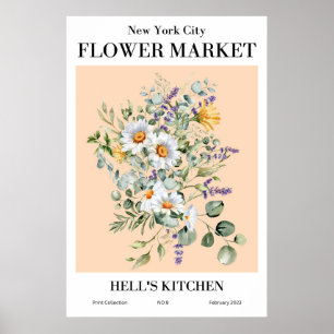 New York City Flower Market Hell's Kitchen Poster