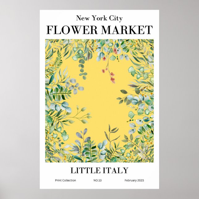New York City Flower Market Little Italy Poster (Front)