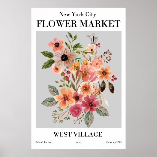New York City Flower Market West Village Poster (Front)