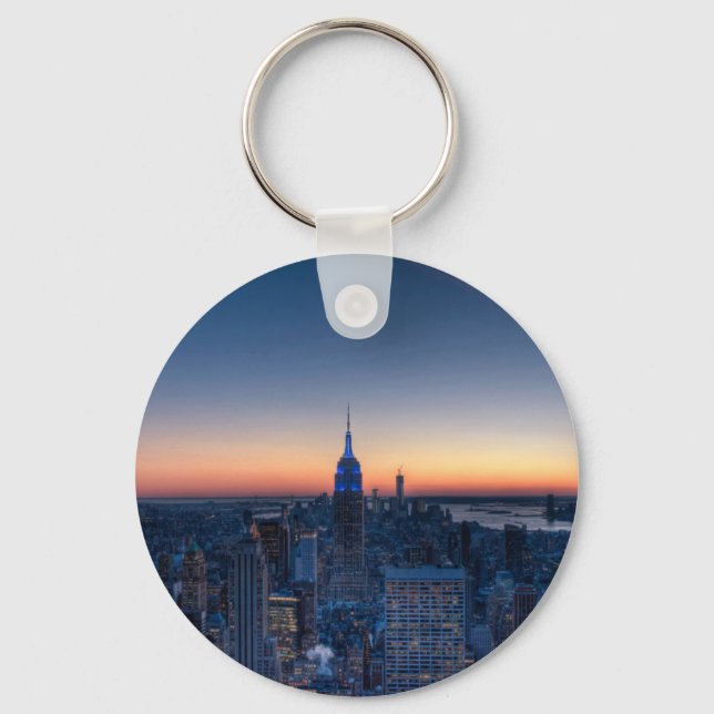 New York City from top of the Rockefeller Centre Key Ring (Front)