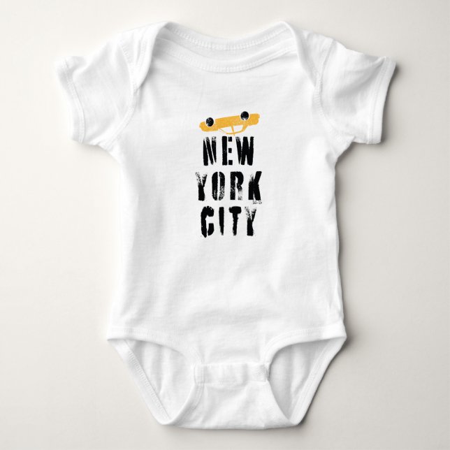 New York City fun cloth Baby Bodysuit (Front)