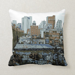New York City Graffiti Cushion
