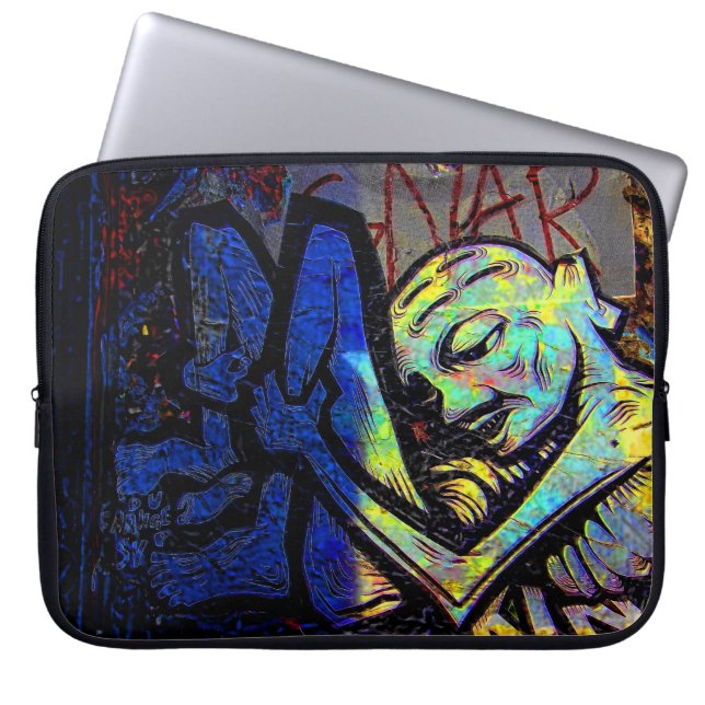New York City Graffiti Street Photo Laptop Sleeve (Front)