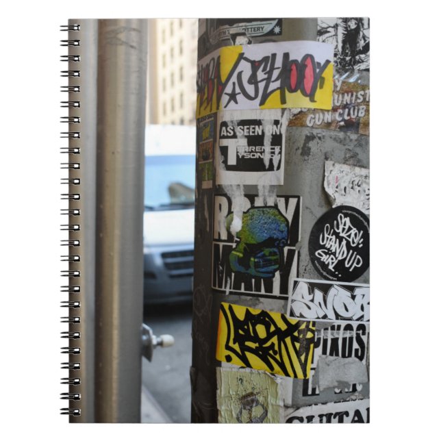 New York City Gritty Urban Street Art Photography Notebook (Front)